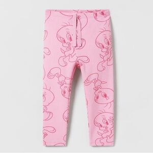 Zara Girls Tweety Bird Looney Tunes Warner Bro Leggins